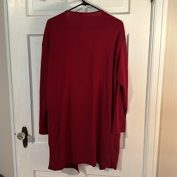 OUGE Women's Open Front Cardigan Shirt with Pockets Long Sleeve Lightweight L - Picture 5 of 5